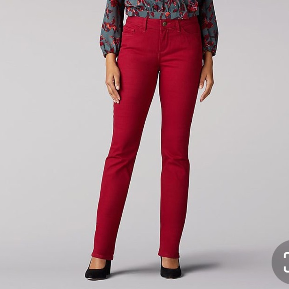 Like new Ralph Lauren straight leg red jeans 6